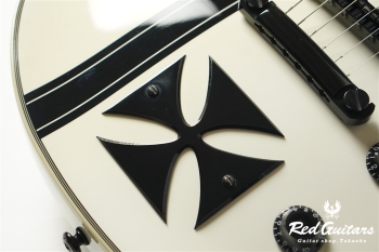 IRON CROSS -James Hetfield Signature Model- Snow White w/Black Stripe